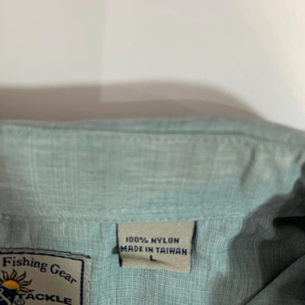 Hook & Tackle L Mens Air/X Fishing Gear Shirt 50 UV Protection Long Sleeve Blue - Picture 7 of 7